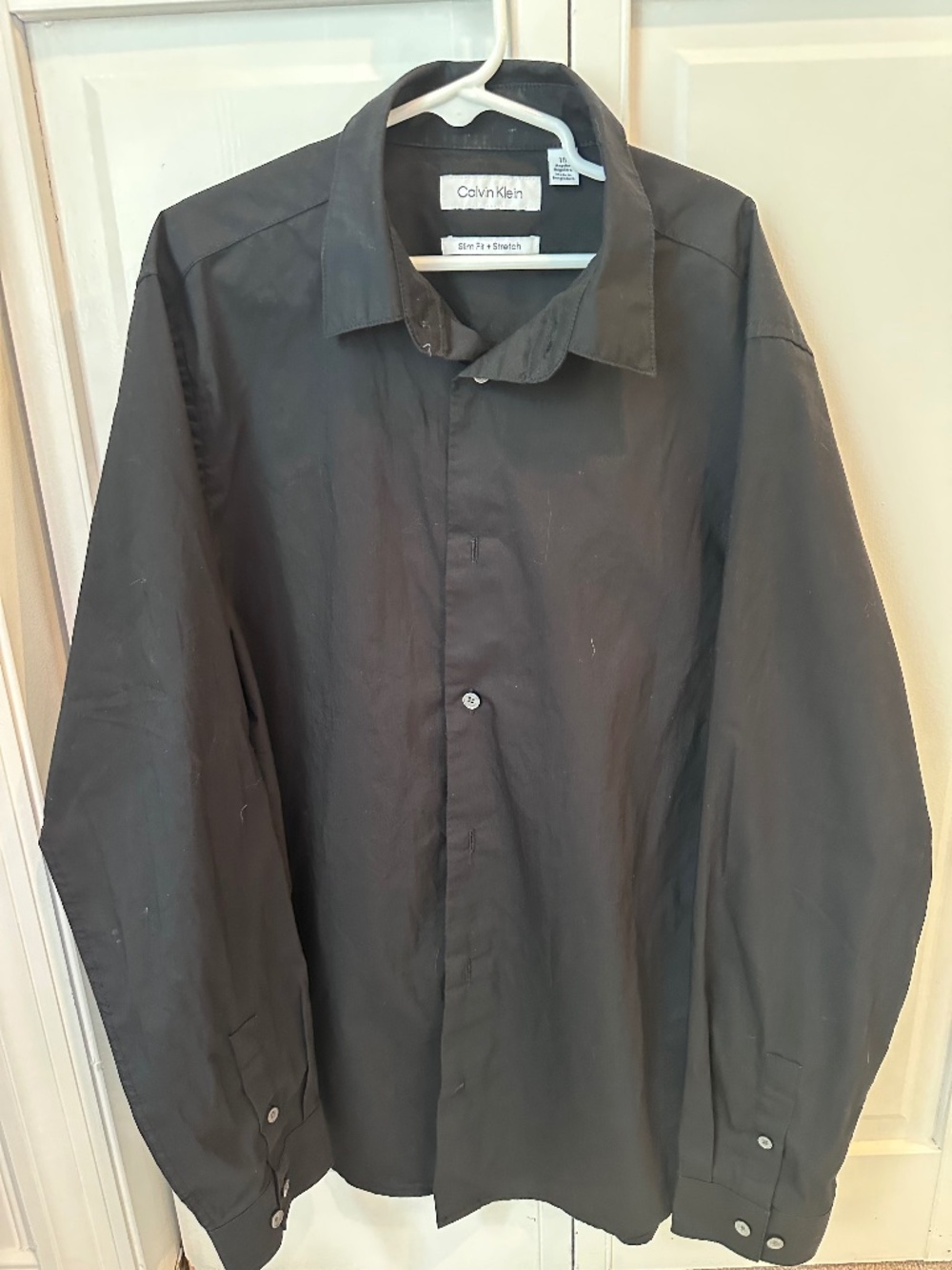 Boys black Calvin Klein button down